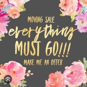 Floral Moving Sale Poster